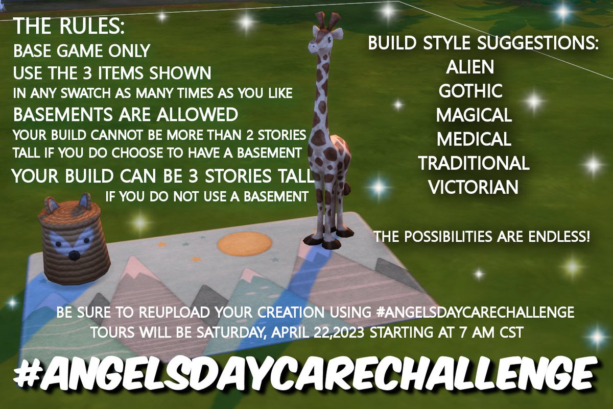 Angelsways11's tweet photo. Reminder you still have time to  participate in my shell challenge. Tours will be a little over 12 Hours from now! #showusyourbuilds #thesims4 #shellchallenge #angelsdaycarechallenge #basegameonly #basementsallowed https://t.co/uGPSuXc270