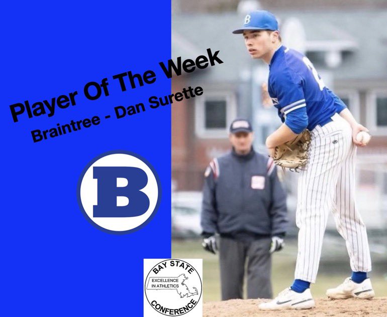 BSCBaseballMA's tweet image. BSC Player of the Week 4/9-4/15

Dan Surette - 7-for-13, .538 BA, 3 2B, HR, 5 RBI @btreebaseball