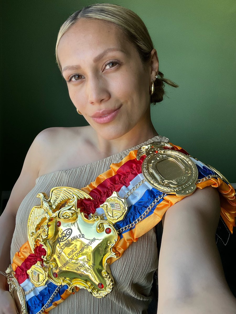 SeniesaEstrada's tweet photo. Received my @ringmagazine belt today ๐๐ฅ๐ https://t.co/GByB8gt9Qa
