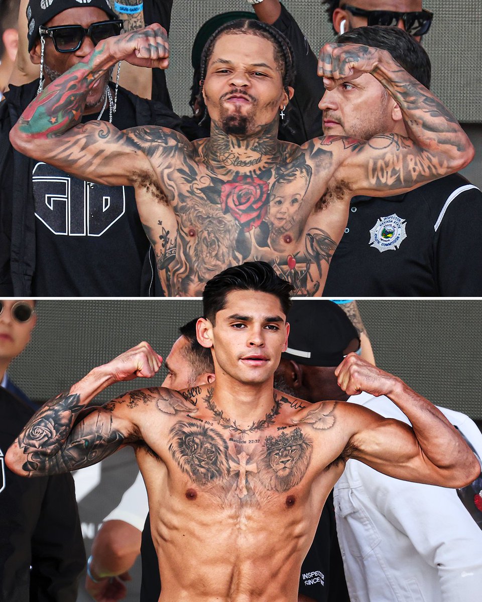 All set for #DavisGarcia 💪
 
⚖️ Gervonta Davis - 135 lbs
⚖️ Ryan Garcia - 135.5 lbs