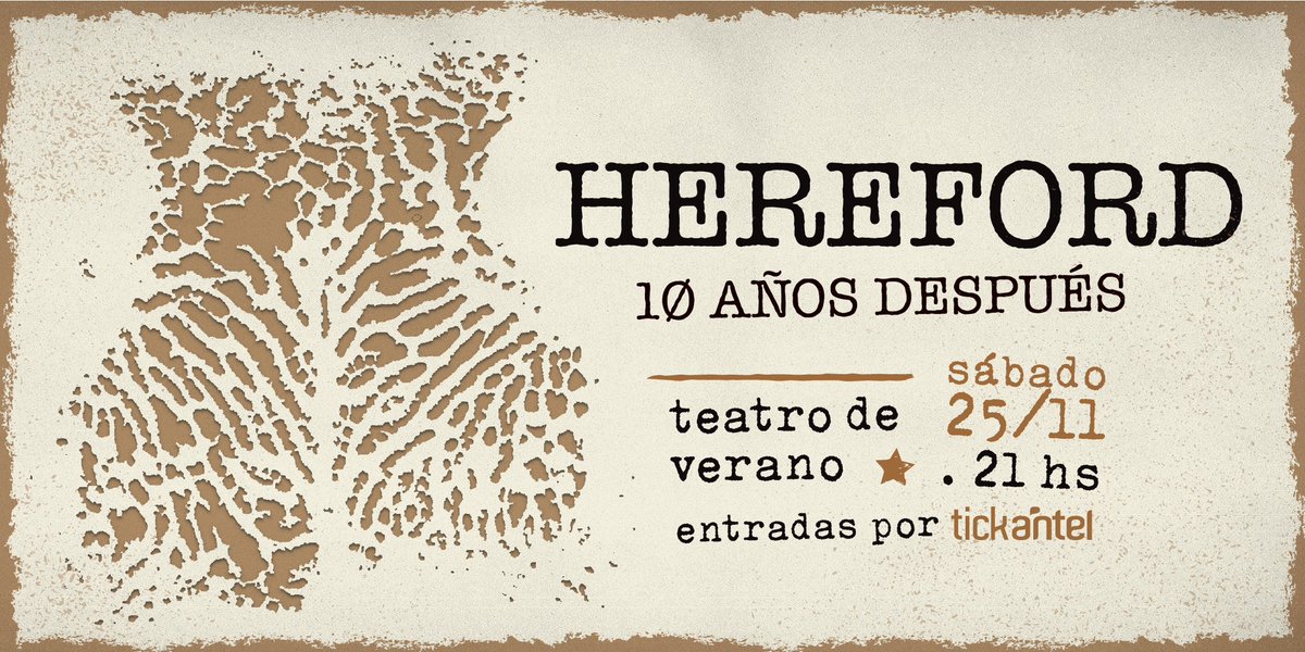 Queridos amigos, nos llena de emoción decirles que la espera terminó! 🔥 Estamos muy felices de anunciar que nos volveremos a ver las almas después de una década!  @Herefordrockuy - 10 AÑOS DESPUÉS 25/11 <a href="/teatrodeverano/">Teatro de Verano Ramón Collazo</a> Entradas YA en venta por <a href="/Tickantel/">Tickantel</a> !! 🤘