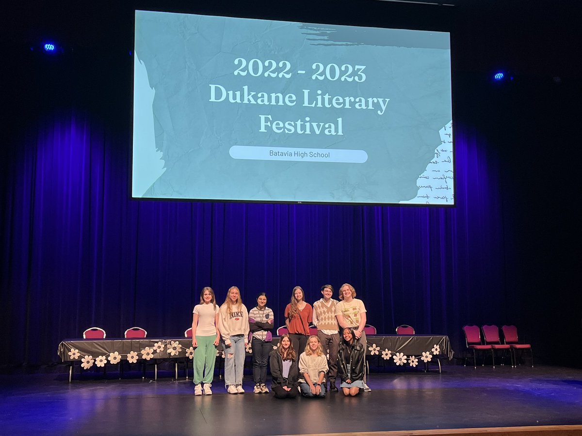 Congratulations St. Charles North creative writers!!! We had 20 submissions to the DuKane Literary Festival; 8 of them earned awards!! Thanks to Batavia High School for running such a successful event to celebrate and develop young writers!!