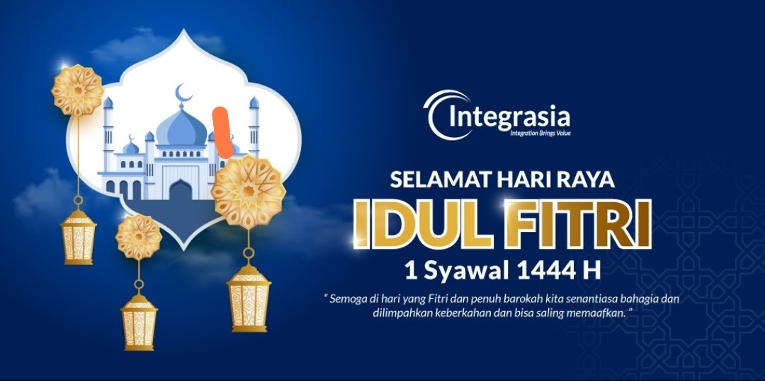 integrasiautama's tweet photo. Selamat Hari Raya Idul Fitri 1444 H. Taqabbalallahu Minna Wa Minkum. Mari bersihkan diri dan sucikan hati. Mohon maaf lahir dan batin. https://t.co/HnGVbXr0wD