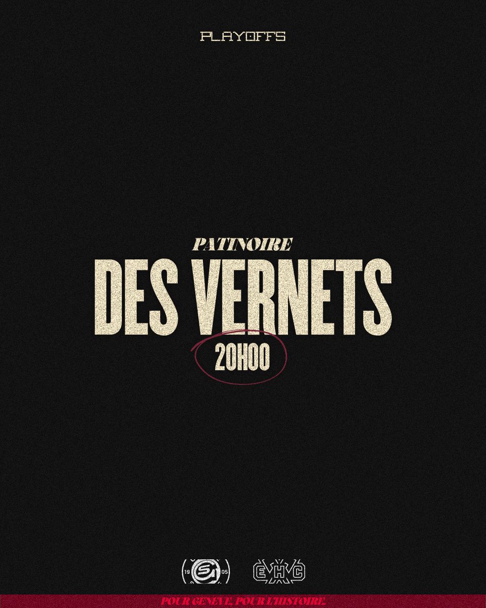 officialGSHC's tweet photo. 𝗚𝗔𝗠𝗘𝗗𝗔𝗬 : Finale - Acte V 🔥

Un Acte 5 explosif nous attend ce soir aux Vernets 🔥 🚨!

⏰ 22.04.2023 - 20:00
📺 @MySports_CH_fr 
🎙 @radiolacch 

#PourGenèvePourlHistoire https://t.co/xW9VxZ6T7M
