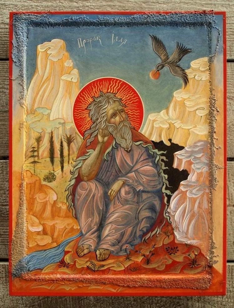 I can’t find who did this icon of St. Elijah but i love it