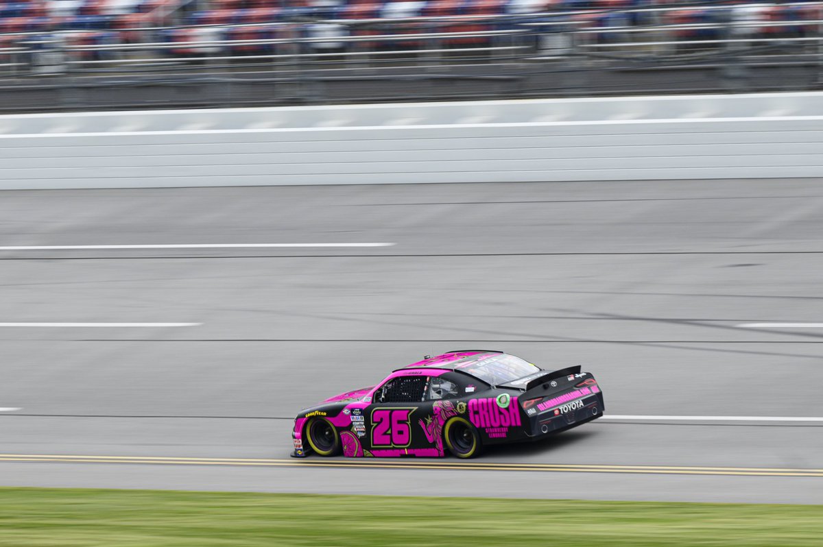 SamHuntRacing's tweet photo. Qualifying is complete ✅

Where we’ll line up for tomorrow’s #AgPro300:

P24 - @parker_chase19 
P30 - @KazGrala 

#TeamToyota | #GetCRUSHd | #Ontivity https://t.co/zLEIv5EQJQ