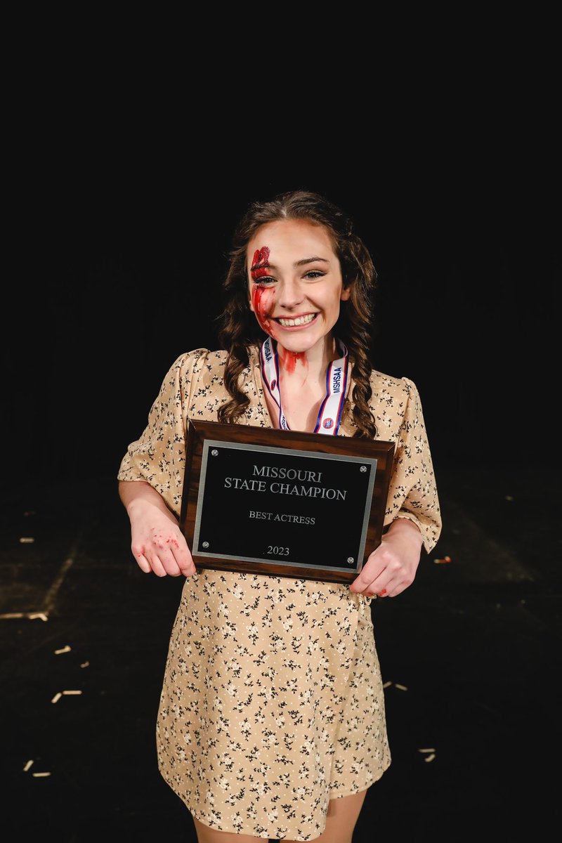 MSHSAAOrg's tweet photo. Congrats to the STAM @SpeechTheatreMO award winners🏆

Best Actress: Molly O’Hara from Park Hill South 
Best Actor: Nigel Noruell from Raymore-Peculiar
Best Supporting Actress(es): The Women of Corinth from Park Hill South 
Best Supporting Actor: Jaxon Drummond from Liberty https://t.co/EzxQMOt1NZ