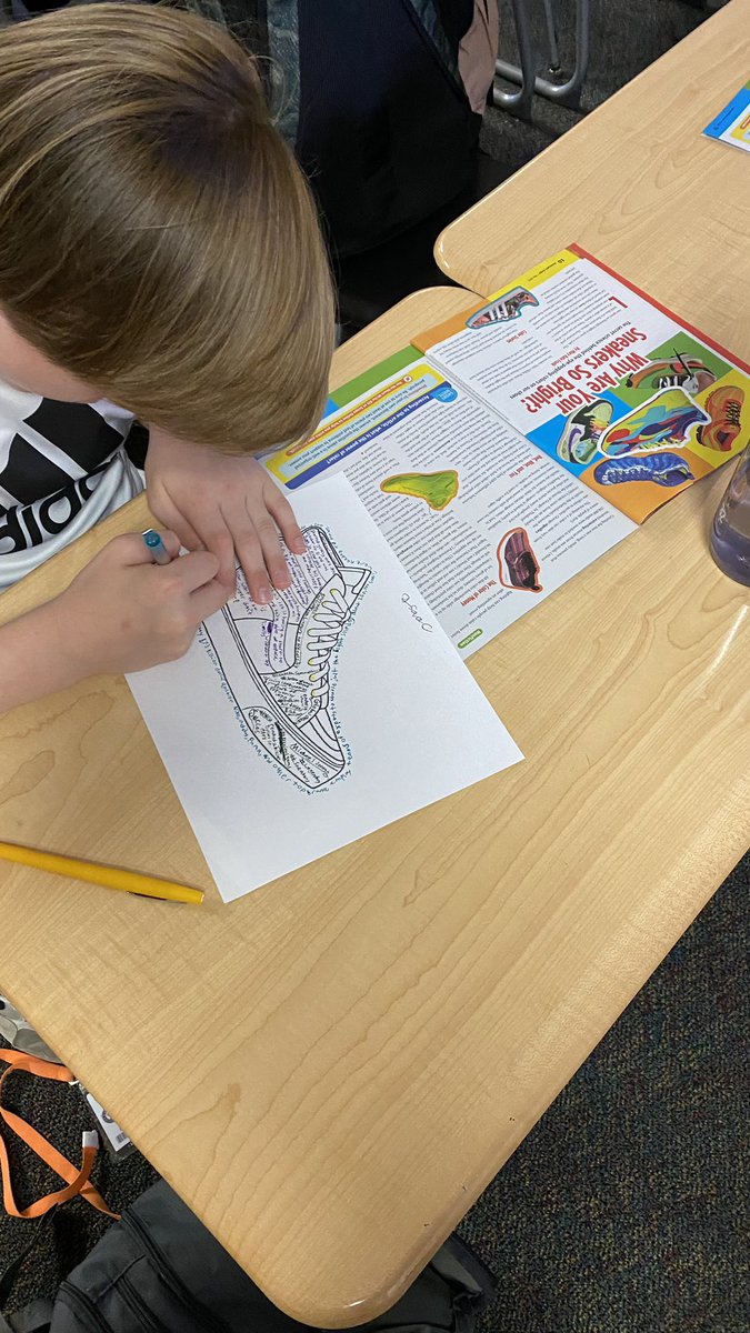 AbbyKettler's tweet photo. Video on Tinker Hatfield and articles on sneakers. Designing their own sneaker and using a sneaker to show annotations as they read. #prmsmagic @RyonMiddle #prmsrocks https://t.co/mhwFMPOvPE
