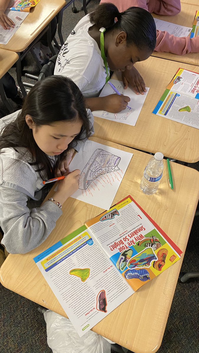 AbbyKettler's tweet photo. Video on Tinker Hatfield and articles on sneakers. Designing their own sneaker and using a sneaker to show annotations as they read. #prmsmagic @RyonMiddle #prmsrocks https://t.co/mhwFMPOvPE