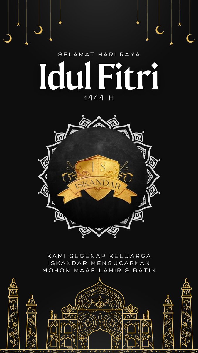 THEISKANDARIANS's tweet photo. ⠀
⠀
[ ISKANDAR UPDATE ]

Kami segenap keluarga besar Iskandar mengucapkan selamat hari raya idul Fitri mohon maaf lahir dan batin. Semoga ditahun ini diberikan kesehatan dan keberkahan. 
⠀
⠀ https://t.co/S5H8pooSu4