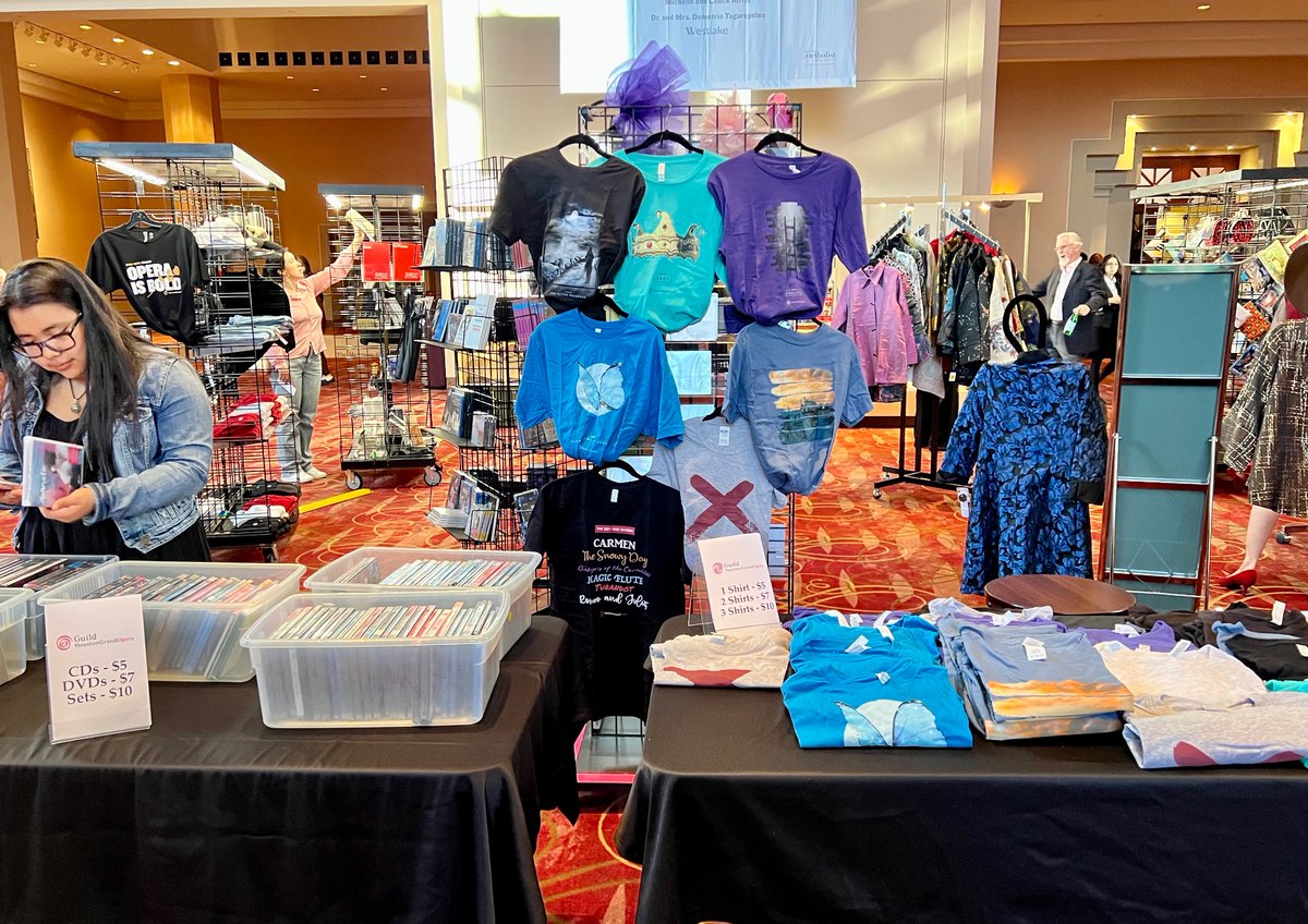 HGO_Guild's tweet photo. Fill you life with….OPERA!
Visit us here in the Wortham Foyer, get the deal of the year AND help support our HGO volunteers!
ALL CDs $5, DVDs $7, sets $10.
ALL previous season Tees one for $5, two for $7, three for $10! https://t.co/50BkCqfong