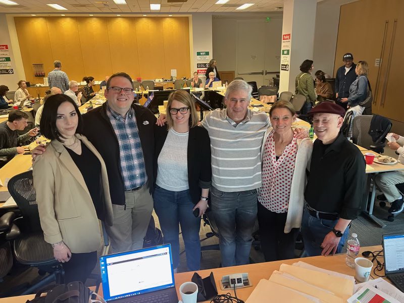 NRMA298's tweet photo. RT@The_AFM RT @WGAWest: Support &amp; #solidarity from @Teamsters, @sagaftra and @The_AFM at negotiations with the AMPTP today! #1u #WGAstrong https://t.co/lEb6KS3ACB