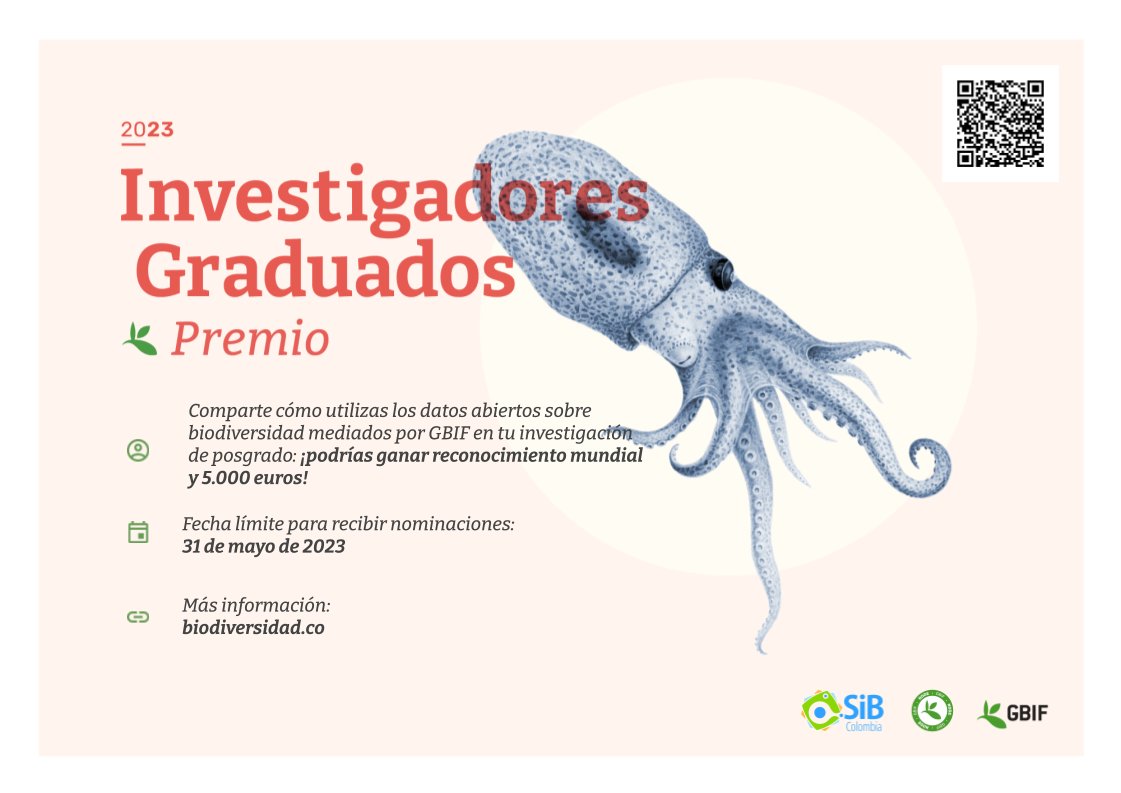 sibcolombia's tweet photo. 📢 ¿Eres un investigador graduado interesado en la biodiversidad? ¡No te pierdas esta convocatoria de @GBIF! https://t.co/2WqHIHuvei https://t.co/xIMDLnrIUN