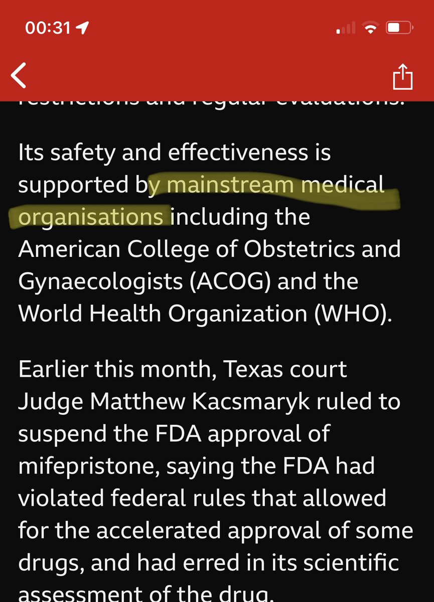 In other words: “Science”? @bbcnews surely using “mainstream medical organisations” implies there is doubt to peer reviewed science?  Please show your workings =&gt;