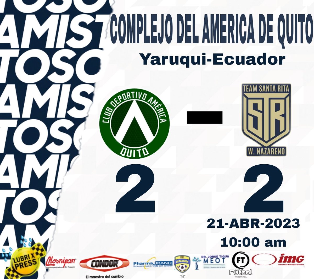 Seguimos trabajando en miras de cumplir muchos sueños de nuestros muchachos vamos con esas fuerzas este 2023 es nuestro  ⚽⚽⚽
Gracias al profe <a href="/samyariza/">Coach Samy Ariza</a> y <a href="/AscensoEcuador/">⚽️Ascenso Ecuador🇪🇨</a> <a href="/radiolatacunga/">Radio Latacunga AM-FM</a>
