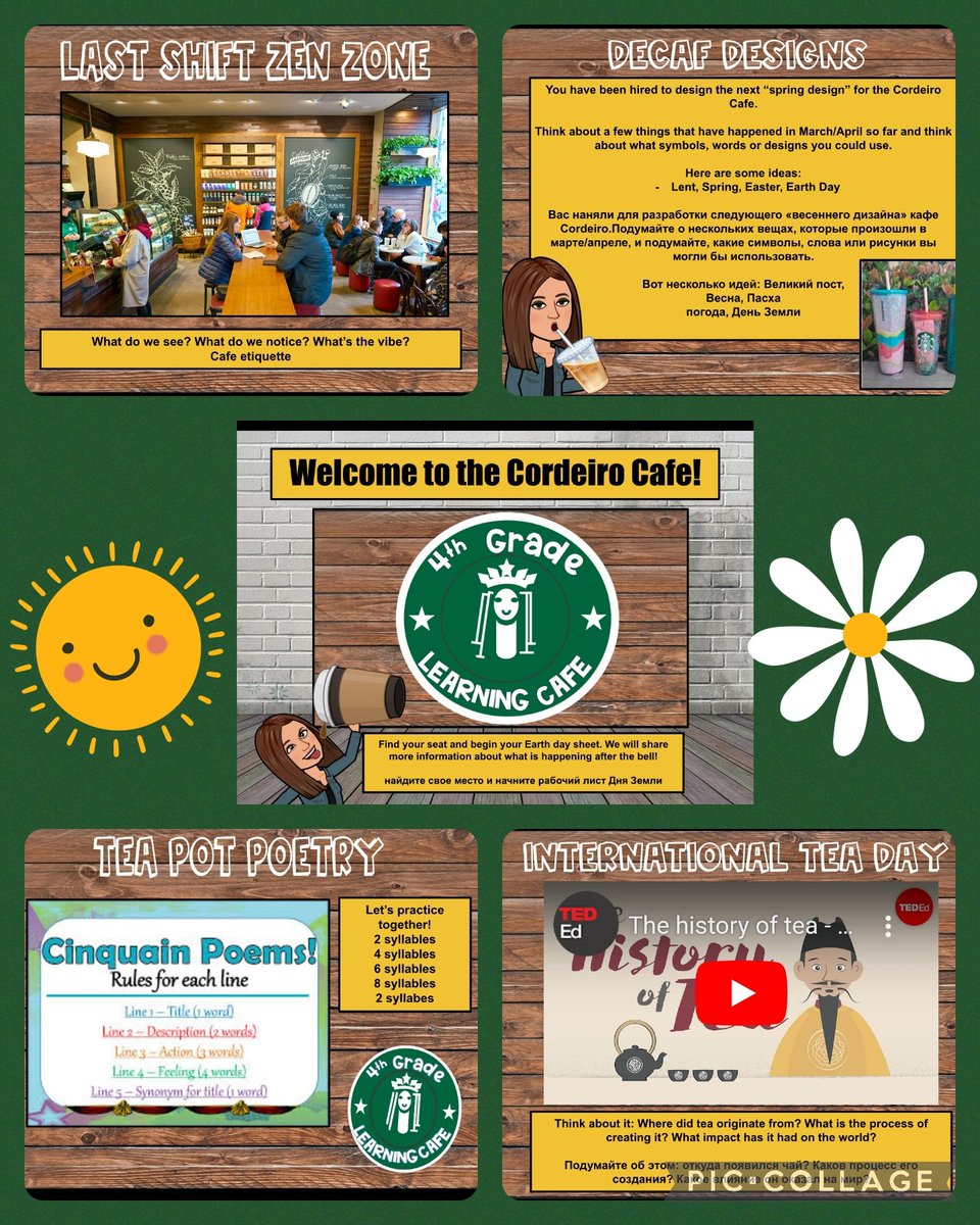 Cordeirocreates's tweet photo. Today we celebrated International Tea Day with some themed fun! "Welcome to the Cordeiro Learning Cafe" @StCofA_HCDSB  #inspiredbymrsmunchsmunchkins https://t.co/xQOQU8mFft
