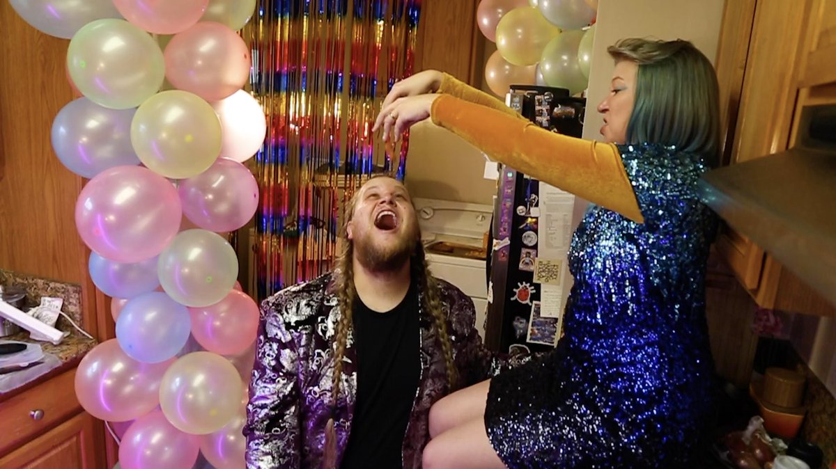 Christy_StJohn's tweet photo. WTF? You ask! It’s a GERMAN TECHNO DANCE PARTY 🪩 I directed and edited this wacky music video and still giggle at all the random stuff we managed to squeeze in. Help out my directing career by watching, liking, commenting &amp; subscribing 🕺🏽 https://t.co/5UICmuSbfN https://t.co/cyFQFVAKn8