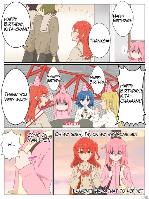 Yuri manga: Bocchi wants to give Kita-chan a birthday present
#BocchiTheRock 