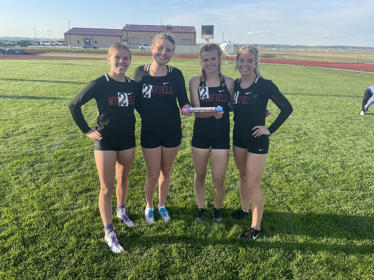 Congratulations to the girls 4x100 team on breaking the school record with a time of 52.03. The previous record has been held since ‘92. <a href="/WinfieldTrack/">Winfield Track and Field</a> <a href="/goWINFIELD/">Winfield Activities</a>
