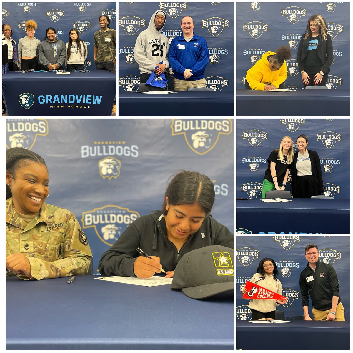 GHS_GrandviewC4's tweet image. Today, we celebrated our seniors at our third annual College and Career Signing Celebration. We love to see students taking a step toward their future! A BIG shout out to all the college &amp;amp; career reps who came and supported our students! #futurestrong #readynext #playforward