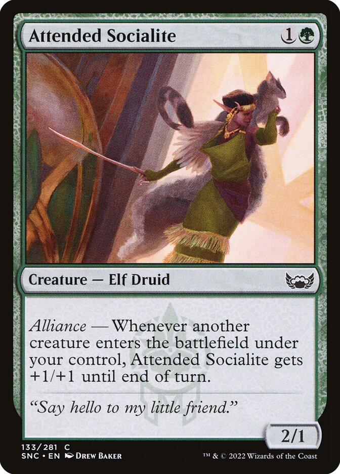 orcish_dreams's tweet image. MTG Card Thoughts: #wotc
Attended Socialite: This card has amusing artwork. I like it. =)