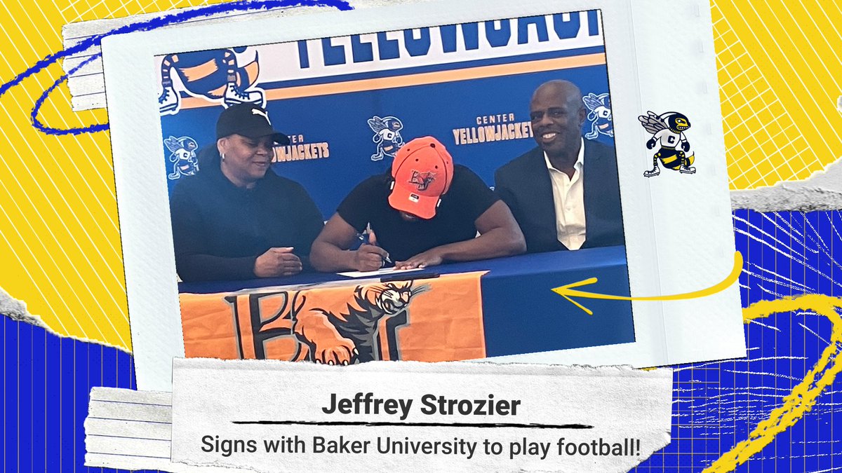 Congratulations to Jeffrey Strozier on signing to play football at Baker University!