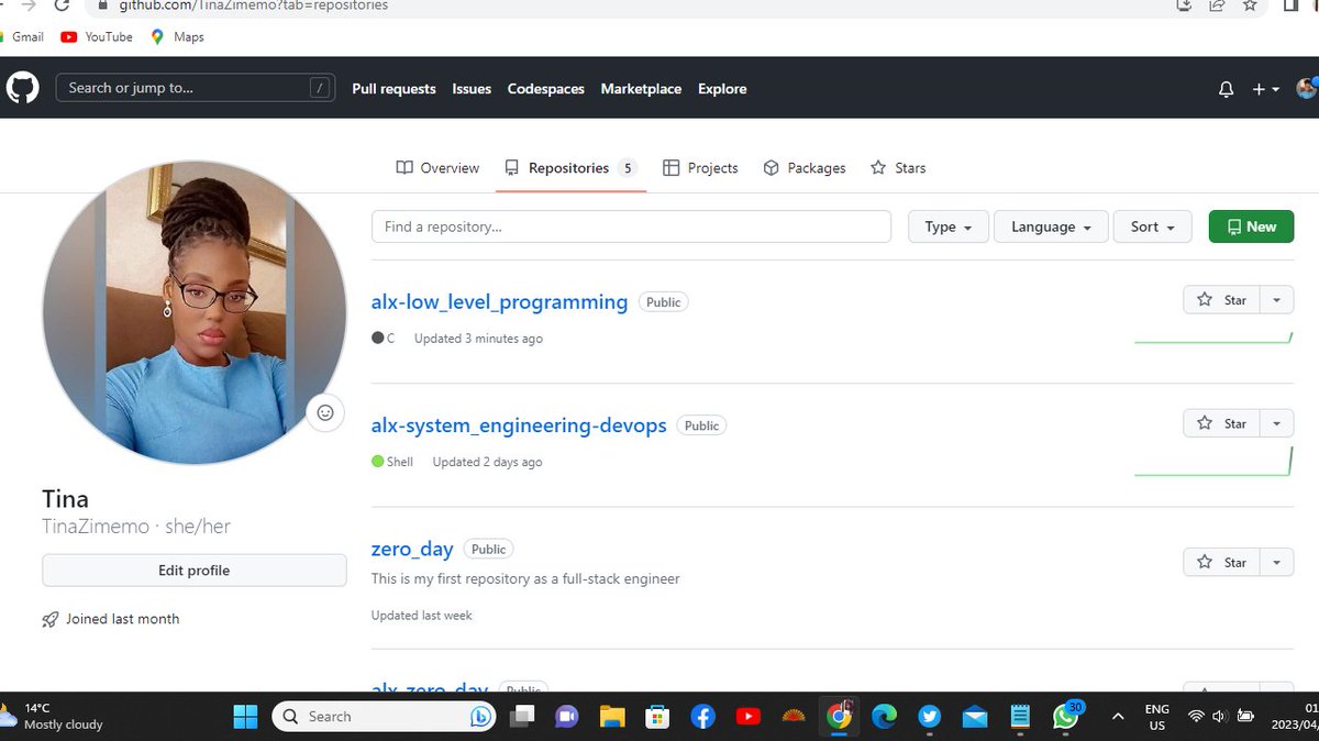 SapphireMali's tweet photo. I am just a beginner in Software Engineering. I am a psychology student (completed degree) who is a techie in the evening. #cohort_14 women in tech has so many supportive women. Here's to #Grit and @alx_africa #github #probation https://t.co/DVncU3hx7H