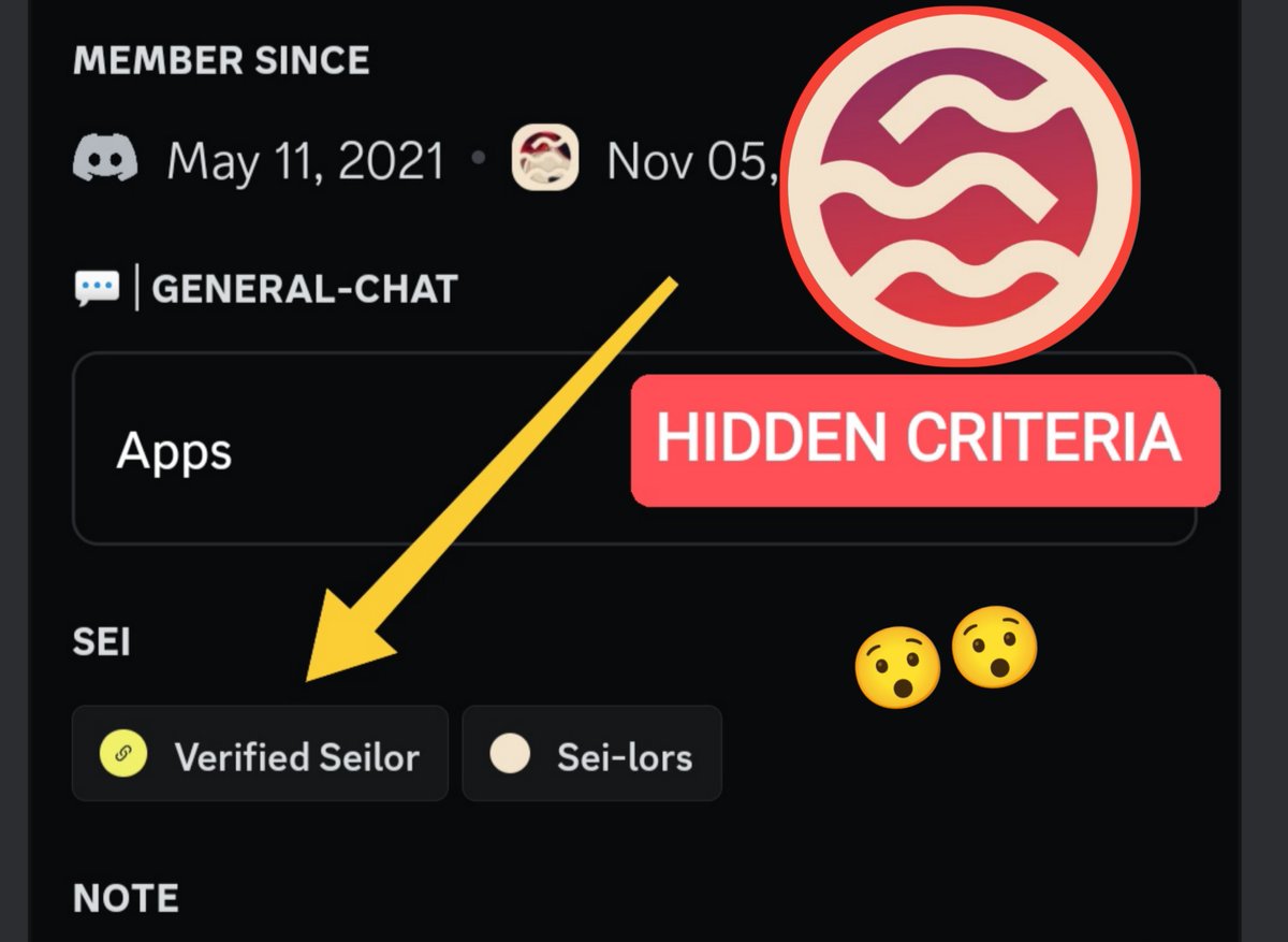 🤫🤫 #Sei Hidden Criteria For Airdrop Like Sui

Get Verified Seilor Role - How To Get Check 👇🧵

Like ♥️ Retweet 🔂

#SeiAirdrop #Seimainnet #Seilors
