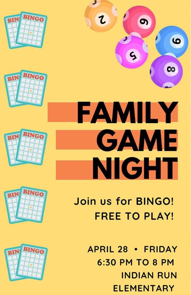 ireDCSD's tweet photo. Join us Friday, April 28 for one of our favorite IRE traditions - Family Game Night! Doors open at 6, food trucks outside, lots of great prizes! 

Everyone who attends will receive one bingo card free! Additional cards will be available for purchase. https://t.co/iET0SF3aHz