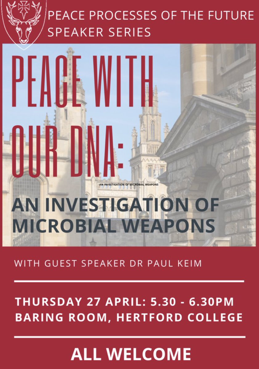 LibertyBranston's tweet photo. Looking forward to the peace processes event @HertfordCollege next week! https://t.co/lK9WBlmgrp