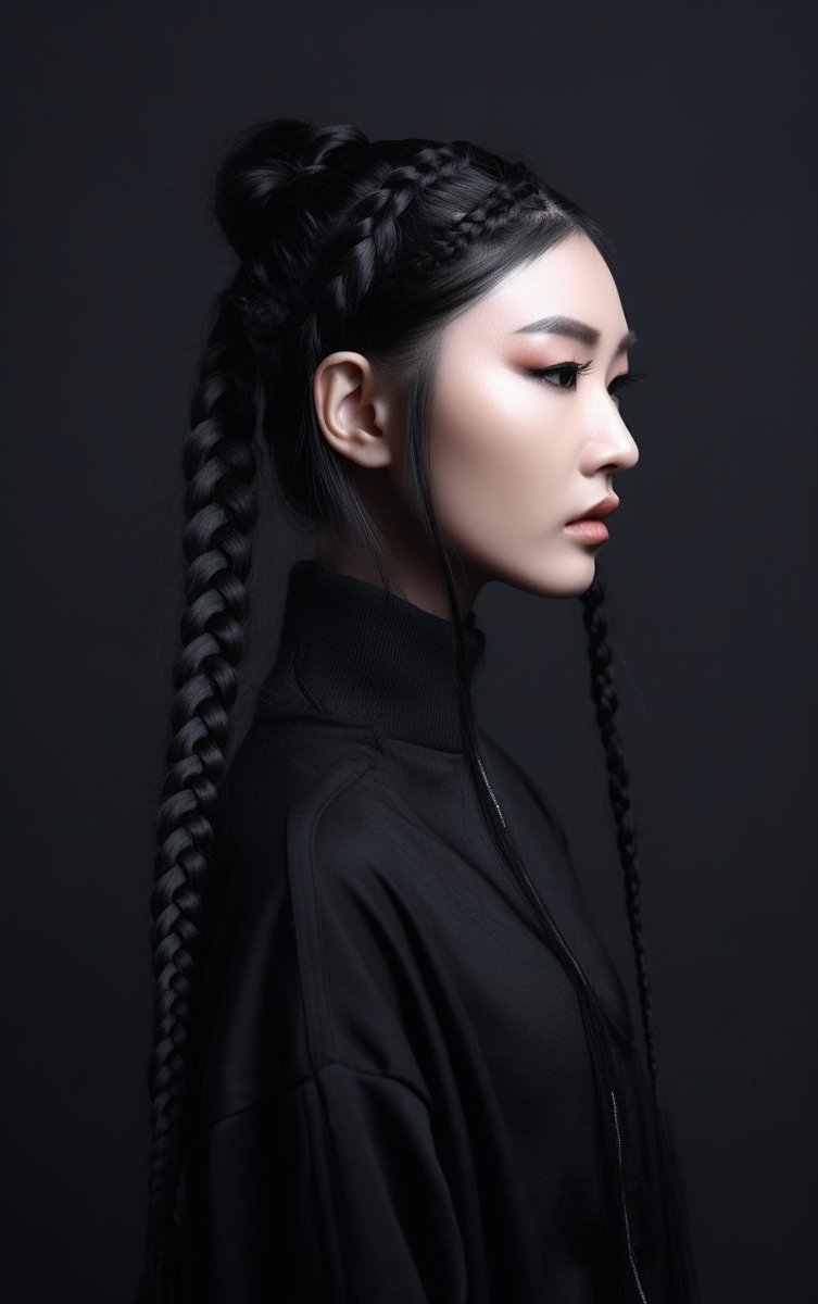 shenlinggan's tweet image. #AIGenerated looks with cool #BraidStyle - used #MidJourney v5