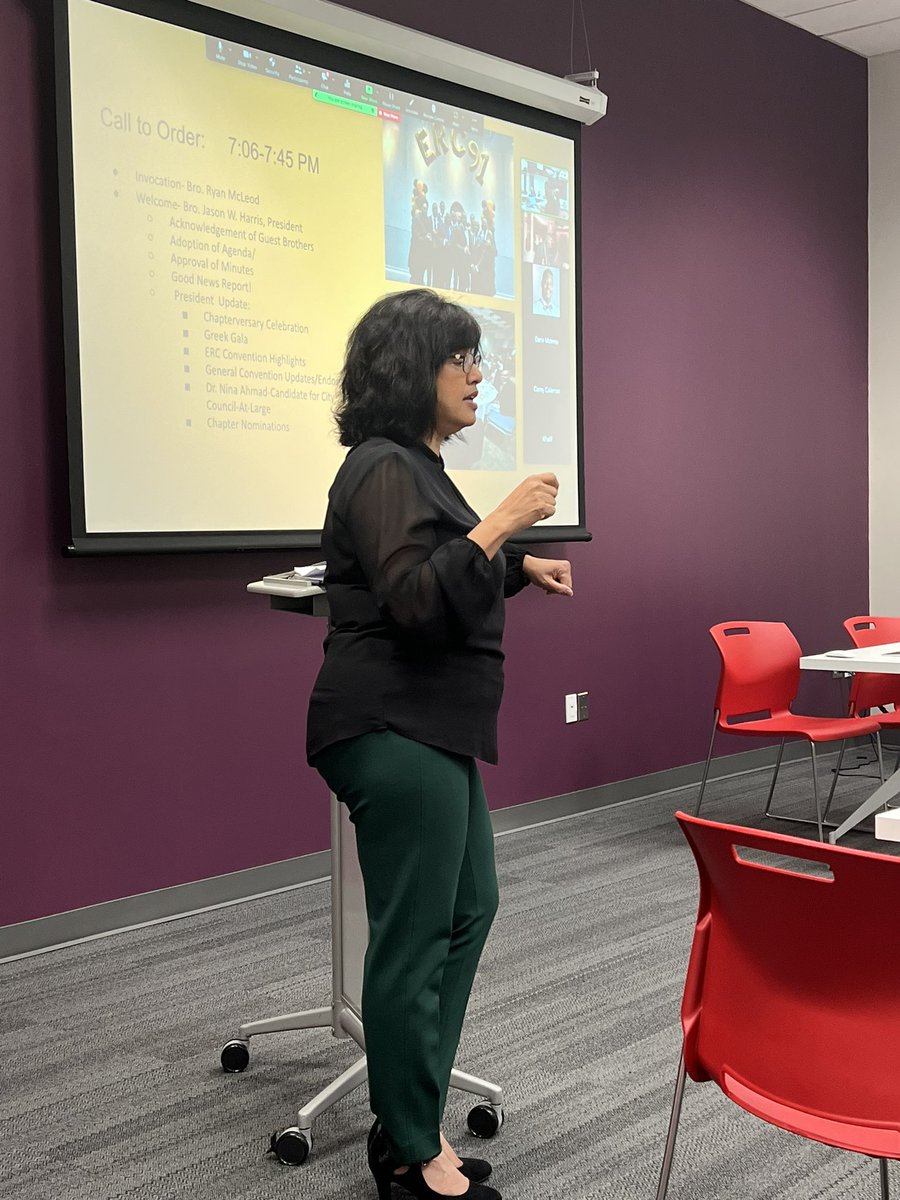 TheODLAlphas's tweet photo. Dr. Nina Ahmad,candidate for Philadelphia City Council -At-Large, is speaking to the @TheODLAlphas about her platform at our meeting tonight ! https://t.co/GPetg8ZBWY