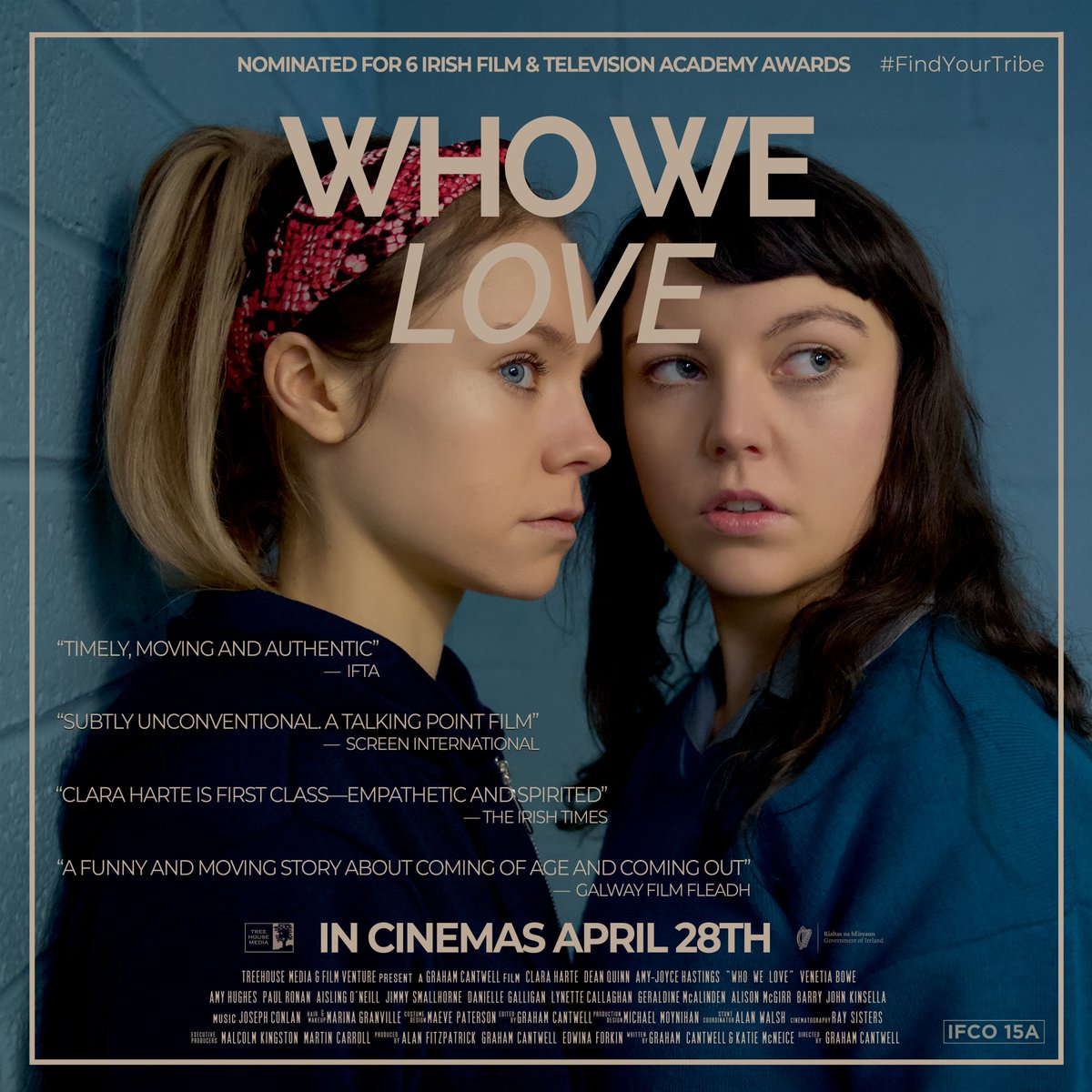 KatieMcNeice's tweet image. I&apos;m beyond excited to share that WHO WE LOVE is going to be released in Irish cinemas on April 28th, 2023!

Graham approached me to co-write my first feature film back in 2018. 5 years and 6 IFTA Nominations later, we got there 💙

#WWLFilm #LGBTFilm #IrishFilm #IndieFilm