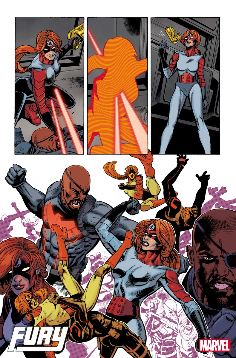Marvel's tweet photo. This May, celebrate the 60th anniversary of Nick Fury in a special one-shot. 🔍 

Get your first look at the thrilling new story in 'Fury' #1 now: https://t.co/gsAiK7E9VV https://t.co/KexL1ePvMO