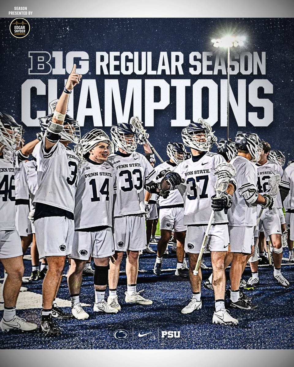 With tonight's win, we have clinched at least a share of the <a href="/B1GLacrosse/">Big Ten Lacrosse</a> regular season title! #WeAre