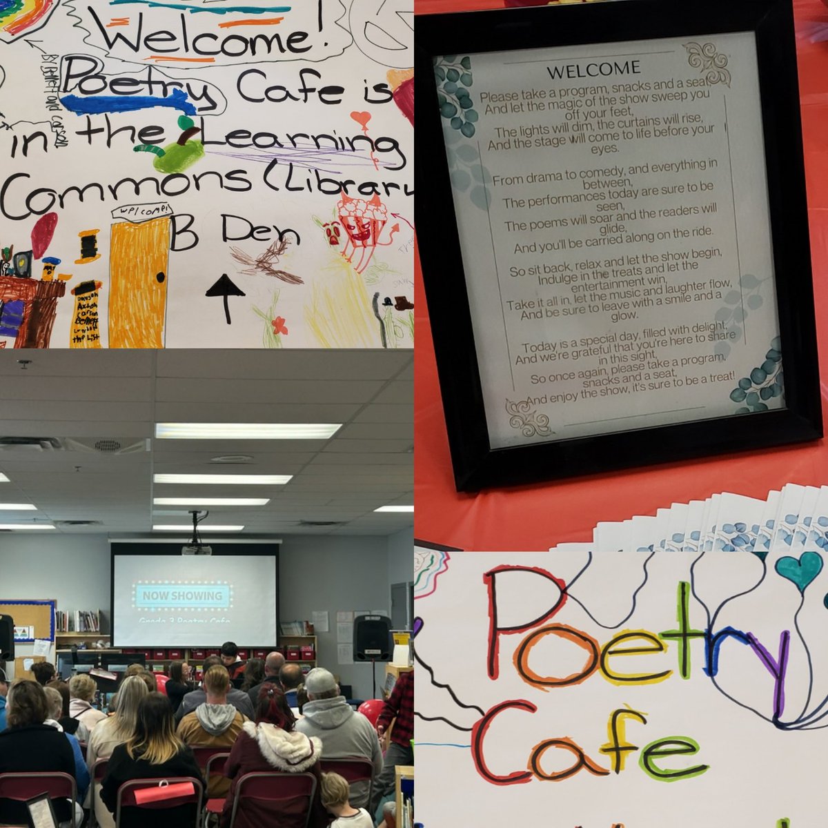 An amazing turn out at our first Poetry Cafe. The students did an amazing job reading their poems to their adults. <a href="/EJSMSchool/">Ecole J S McCormick</a>