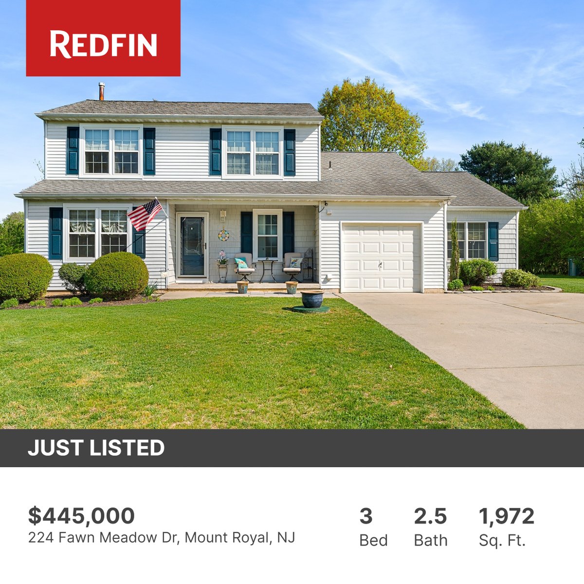 ShaunaRRealtor's tweet photo. #JustListed 3 Beds, 2.5 Baths in Mount Royal for $445,000. Check out this gorgeous home before it's gone. Click here for more info: https://t.co/QvLqMlgys5 #houseforsale #southjerseyrealestate #designideas #house #Homes #moveinready https://t.co/J7TruURqh9