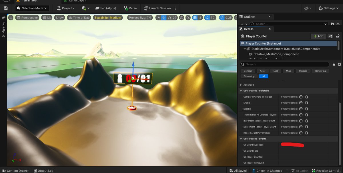SundazeSoiree's tweet photo. @ThePolishDane @FNCreate oh nice, does it work as intended?

maybe instead of connecting the trigger to a score manager connect it to a Player Counter Device with the 'Compare Players to Target' setting. These would be the settings needed for this theory to work:
*On count succeeds : Score Manager* https://t.co/pBn2kn0EHc