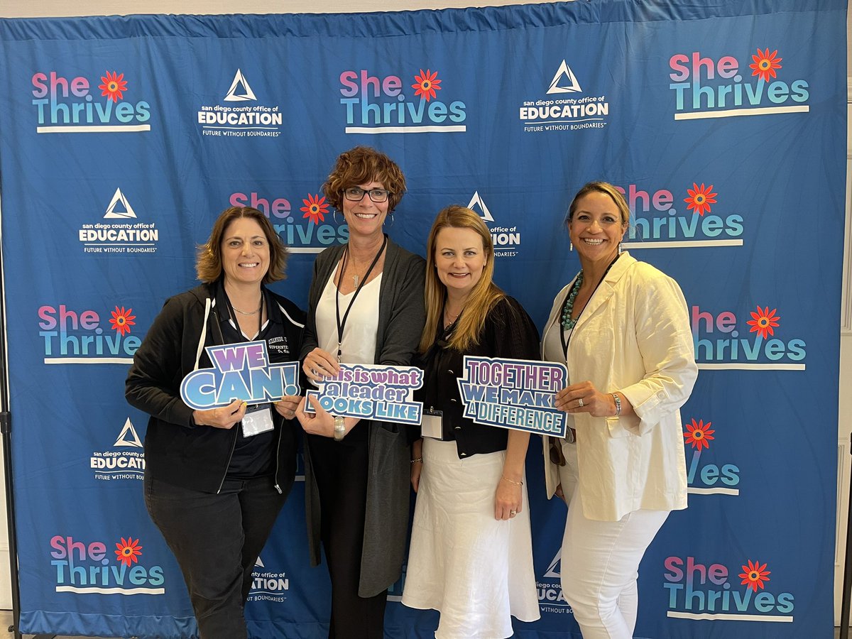 What an incredibly inspirational day at the She Thrives conference hosted by SDCOE. Loved spending the day learning with our OUSD team: @OsideSup <a href="/MercedesLovie/">Dr. Lovie</a> <a href="/GravlinVicki/">Vicki Gravlin</a> <a href="/MsLFernandez/">Lulu Fernandez, M.Ed.</a> #sdcoe