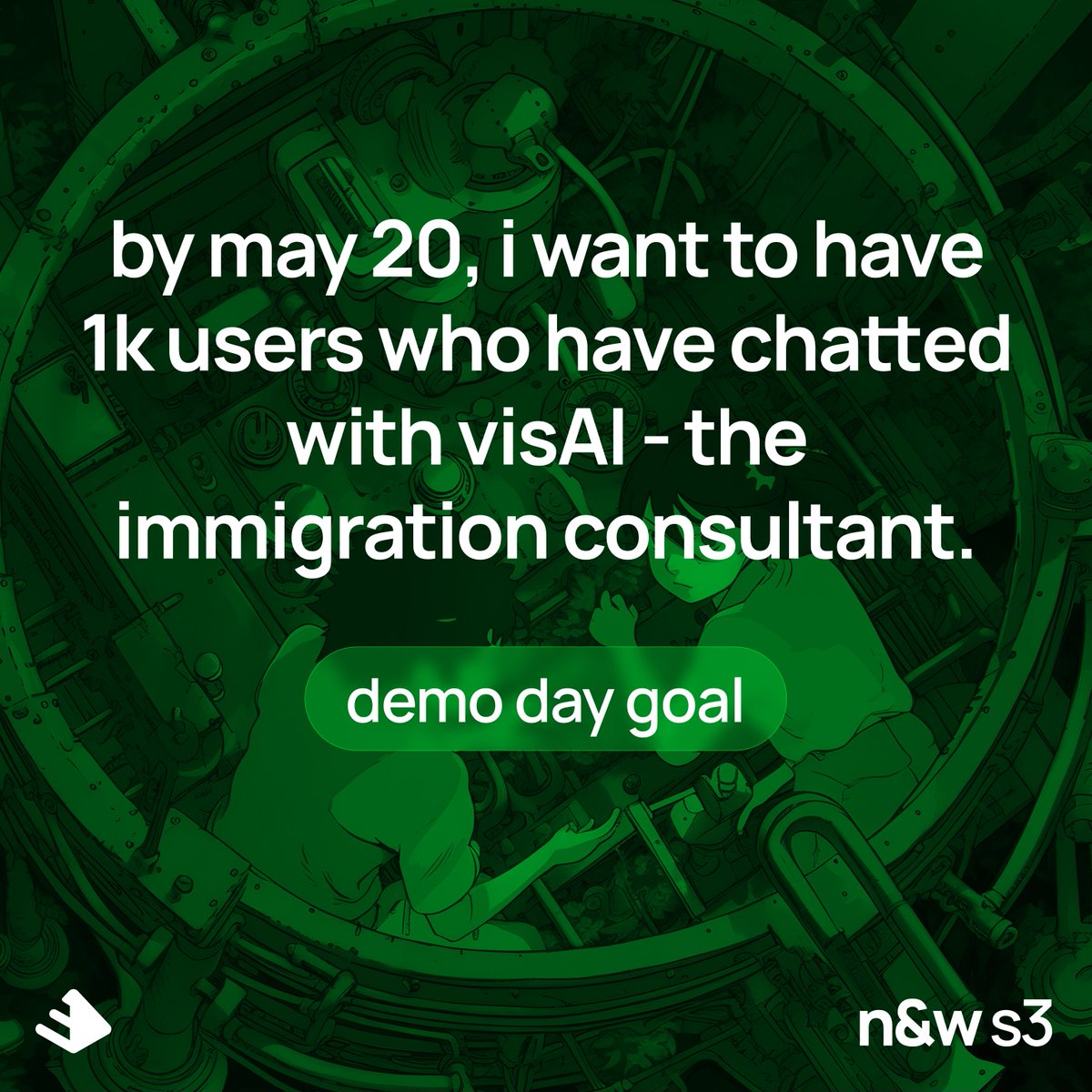 dev_stealth's tweet photo. My goal for Nights &amp; Weekends demo day @_buildspace @_nightsweekends https://t.co/chfRyCXo0V