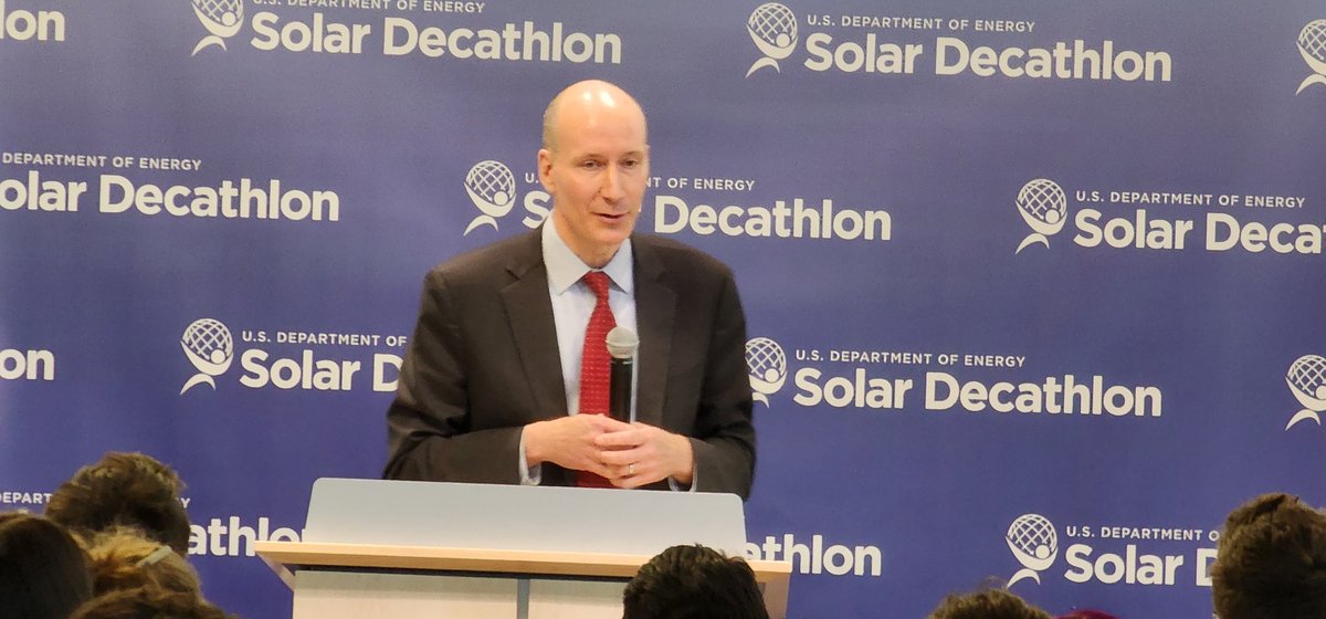 Deputy Secretary US Dept of Energy at National Renewable Energy Laboratory reiterates our historic moment in time to address climate change and the students competing in the #SolarDecathlon are part of the solution #wearelegence are proud sponsors & #energytransitionaccelerator
