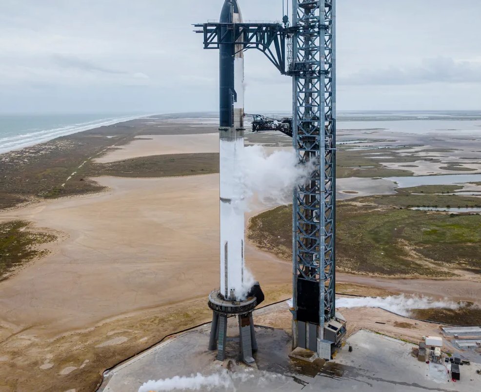 latestinspace's tweet photo. Starship's launch pad after liftoff yesterday 💀 https://t.co/QMBExQNnFX