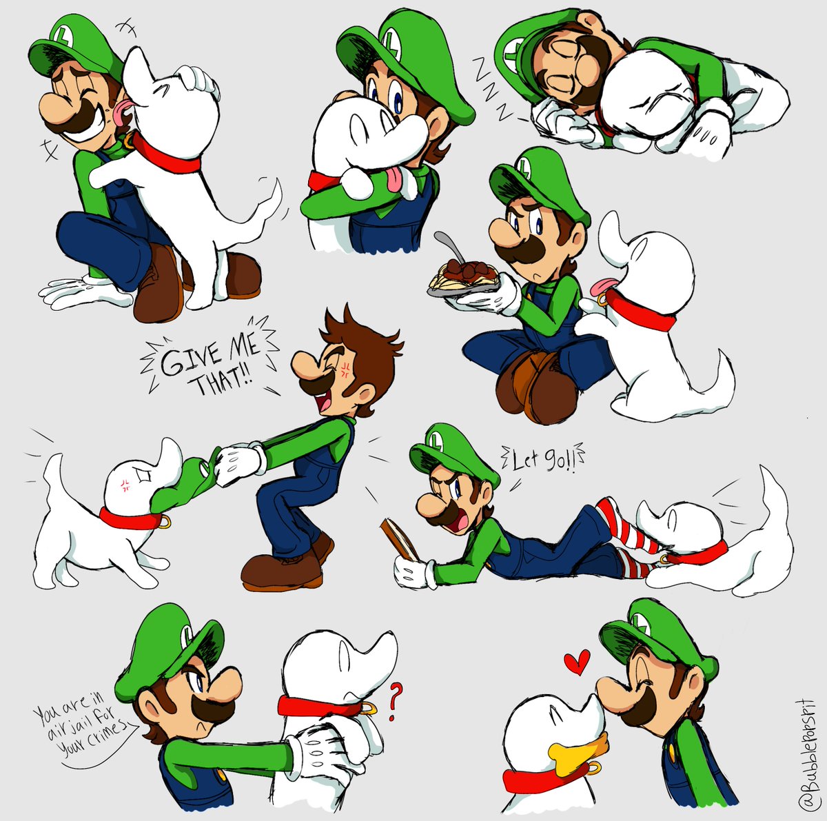 Happiness is a warm Polterpup 🐶👻💕

#SuperMario #Luigi #Polterpup #Nintendo #Fanart