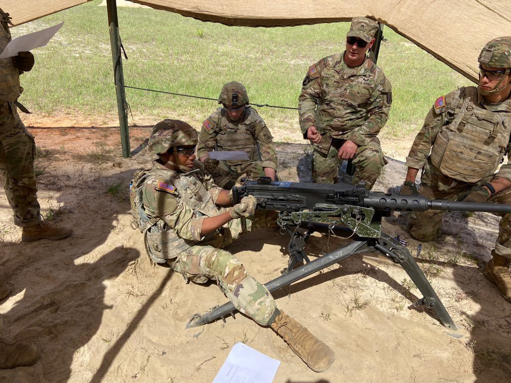 1st46th's tweet photo. C/1-46 IN trainees are executing the Anti-Armor Week Operational Tryout to enhance the lethality of our Soldiers going through Infantry OSUT.  Eight rigorous days of skill level 10 tasks to prepare them in the #LSCO environment.  #BeAllYouCanBe #Infantry #AntiArmorTraining https://t.co/hatOTQPtL4