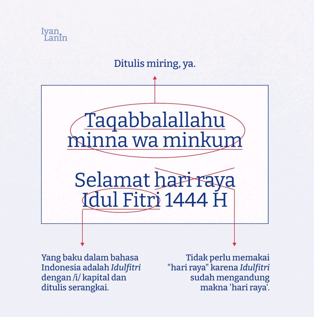 Mohon maaf lahir dan batin atas kesalahan yang selalu terulang tiap tahun.