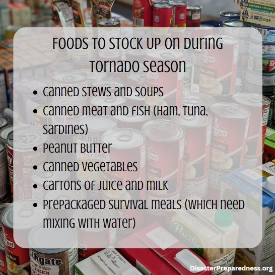 DisasterSite's tweet photo. Is your pantry stocked in case of a tornado disaster? Learn the best items to stock up on here: https://t.co/G7QKEhRJqu #tornadoes #disasterpreparedness #disastersafety #disastertips https://t.co/z2RmCFUtiq