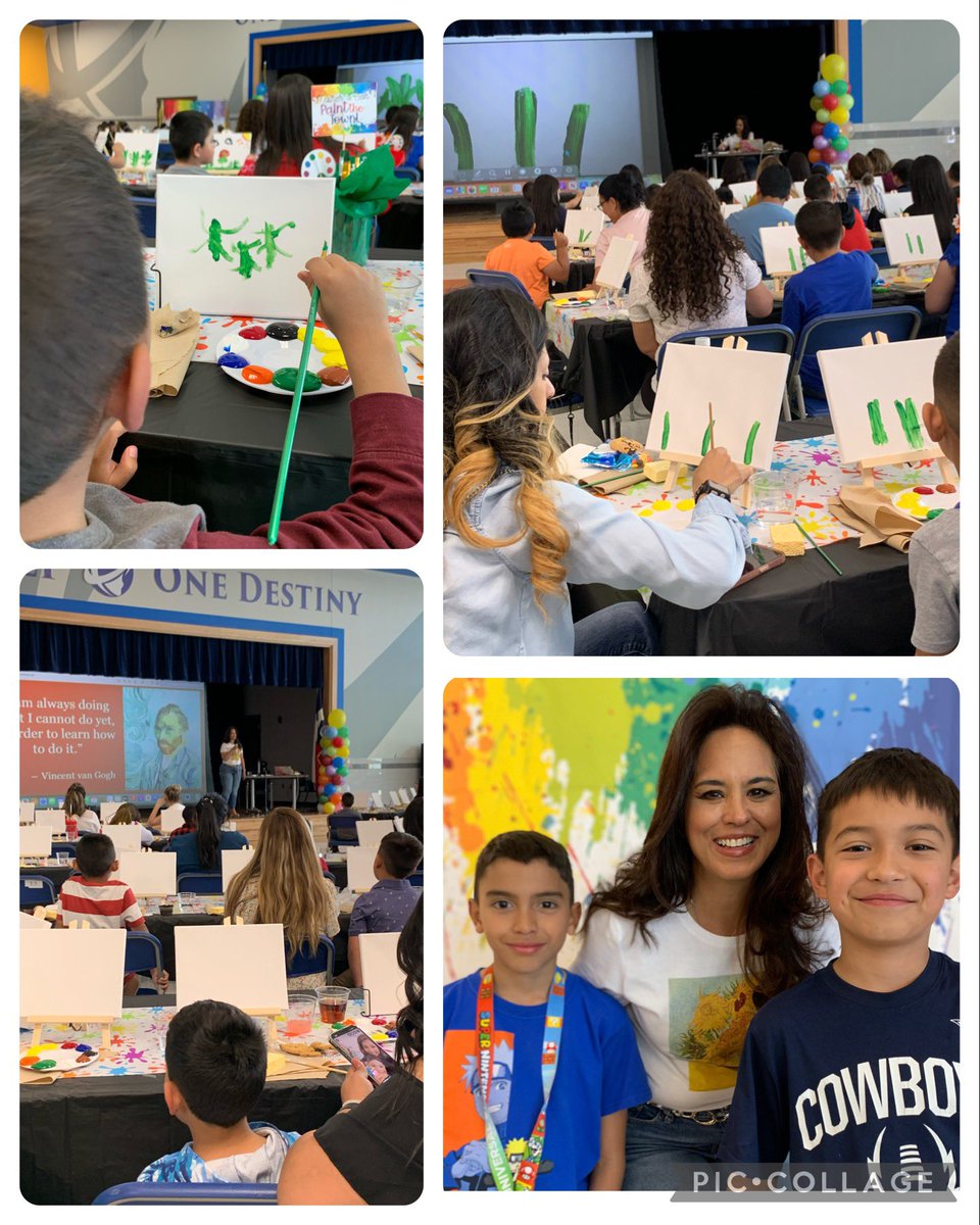 MRomero_EPISD's tweet photo. .@MissionValleyES Paints the Town with Mom and Sons Night Out! Thanks to our resident artist Ms. Evelyn Lujan for taking us through a Van Gogh masterpiece!π¨ποΈπΌοΈ#ConquerArt https://t.co/Oltu6YXRBu