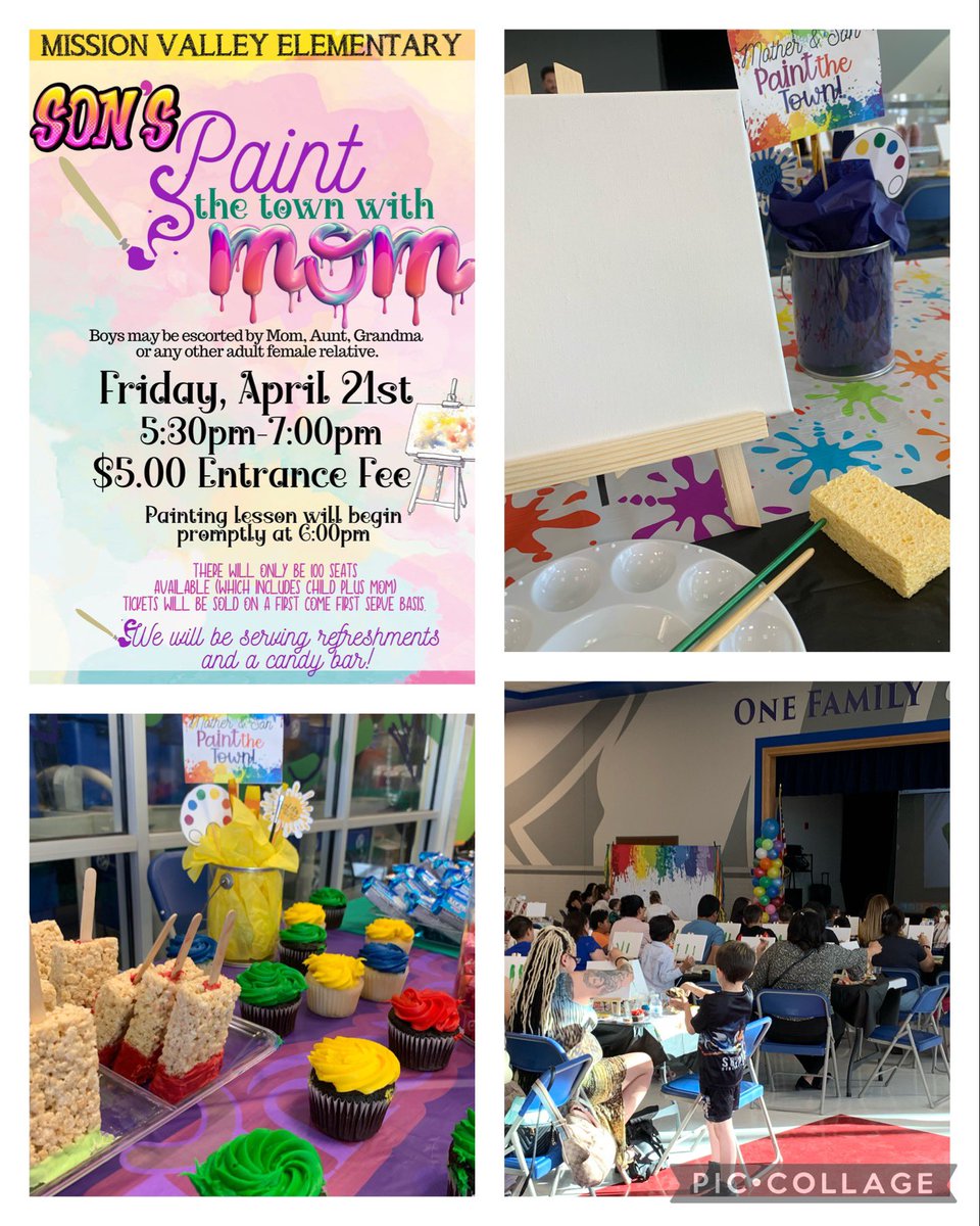MRomero_EPISD's tweet photo. .@MissionValleyES Paints the Town with Mom and Sons Night Out! Thanks to our resident artist Ms. Evelyn Lujan for taking us through a Van Gogh masterpiece!π¨ποΈπΌοΈ#ConquerArt https://t.co/Oltu6YXRBu