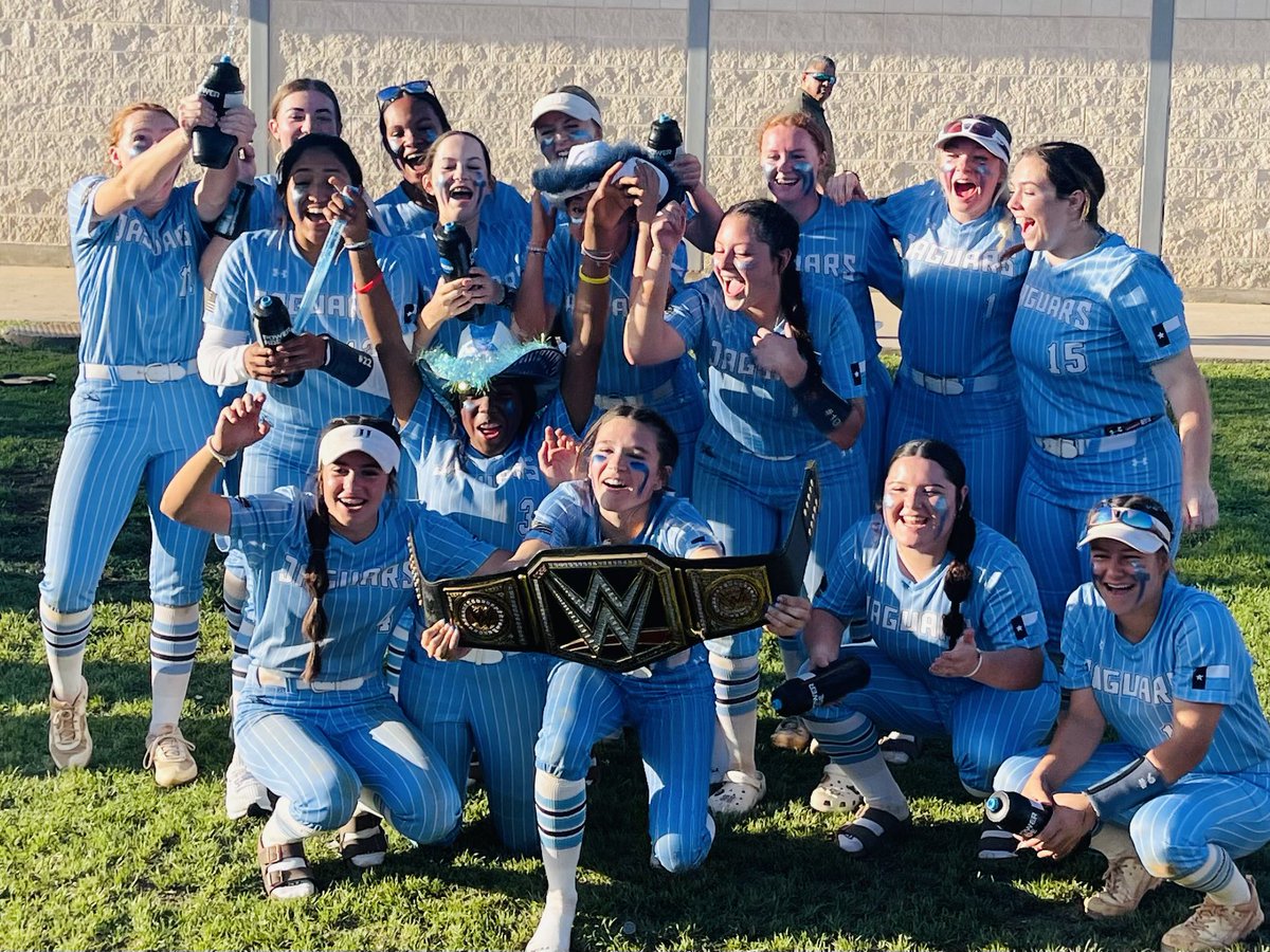 CoachSJEdwards's tweet photo. I can’t put into words how proud I am of these girls.  They have grinded all season and it has paid off. Got one last thing to say DISTRICT CHAMPS 2023!
#RightThroughTheirChest https://t.co/ABR9dC55IF