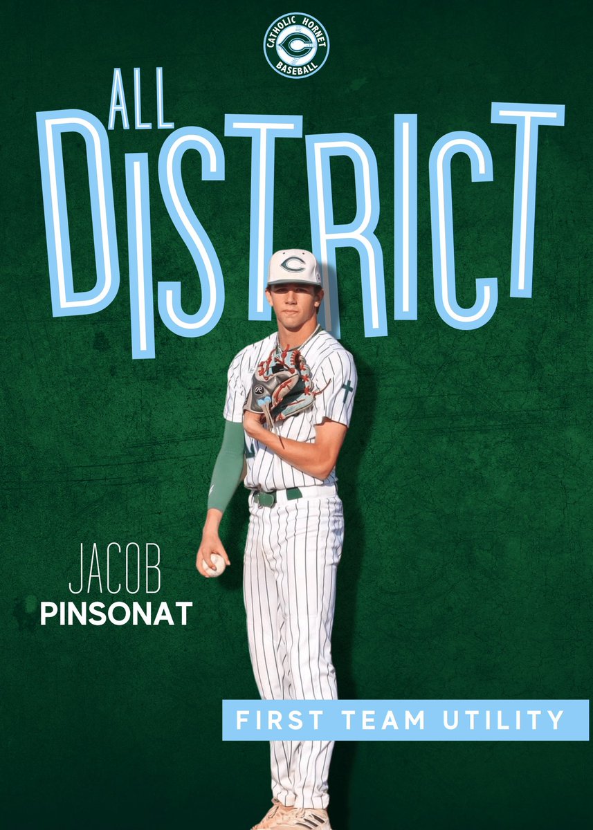 CHSPCBaseball_'s tweet photo. Congratulations to Senior RHP/OF Jacob Pinsonat (@Jacobpinsonat13) for being selected to the All-District 6-1A First Team as a Utility Player!

#GeauxHornets
#KTDD https://t.co/MrJYa78YVU